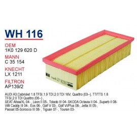 WUNDER HAVA FİLTRESİ GOLF 5  - WH116 (OrJ: 1K0K29620D) 